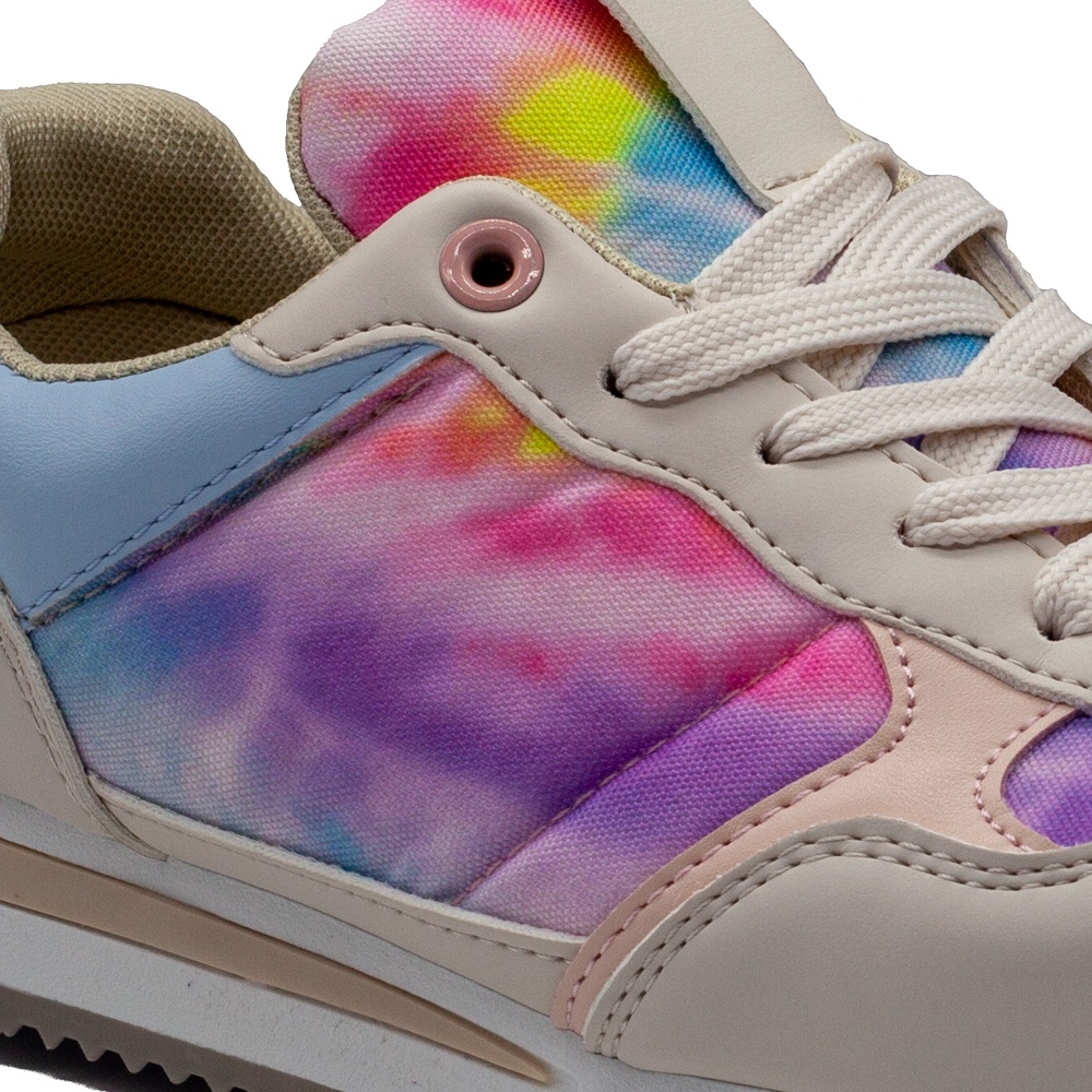 Sneakers de mujer combi multicolor con piso fino - Yolanda Calzados