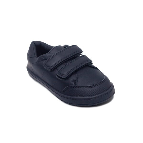 Zapato colegial unisex modelo 1848 negro con doble cierre de velcro y puntera reforzada